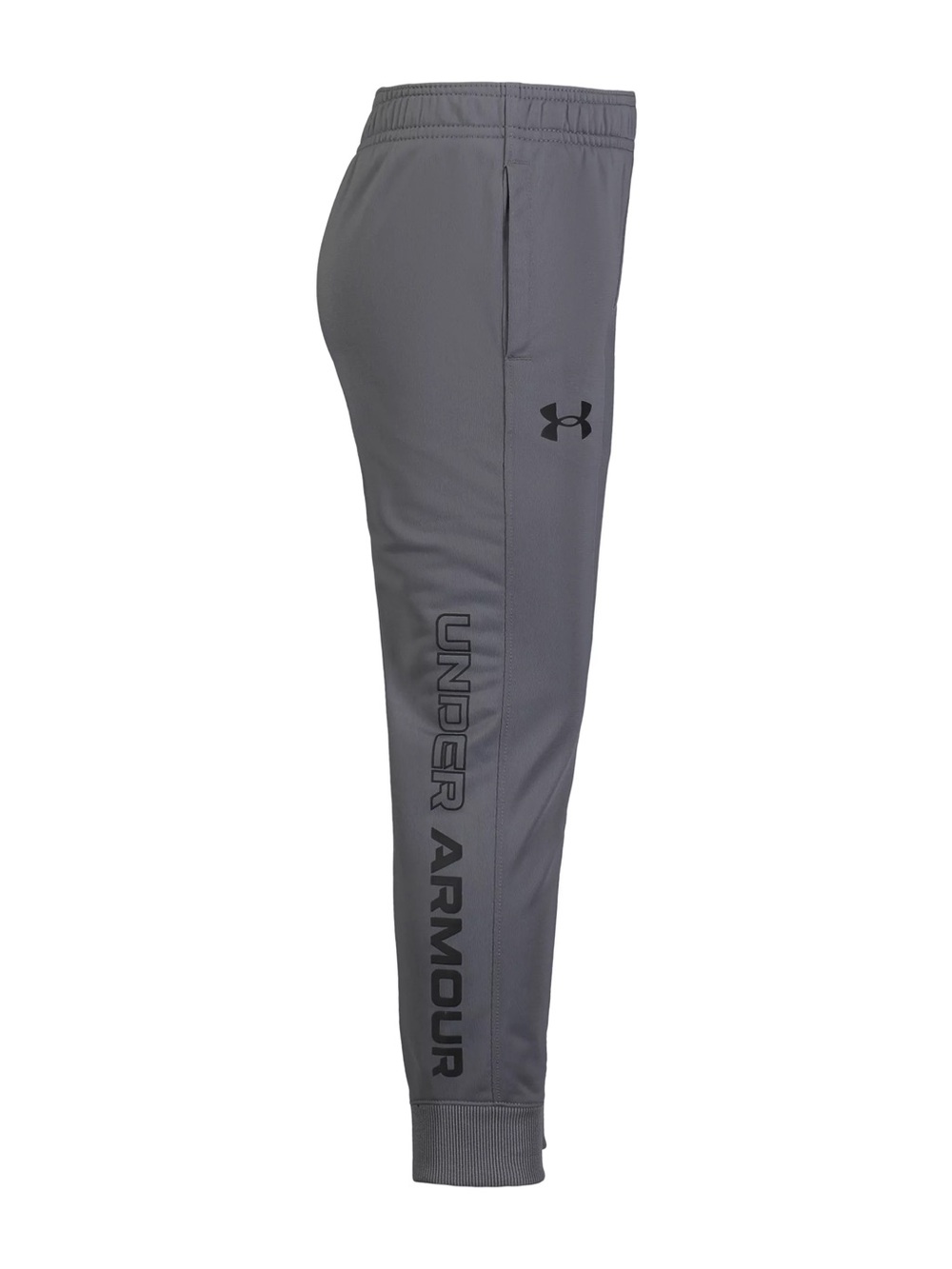 Under Armour UA Boys Gray Black Athletic Fleece Sweatpants Tapered Leg Size L